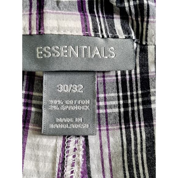 Women's Plus Essentials Purple Checkered Capri's Size 30/32 - Picture 9 of 10